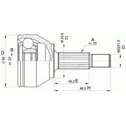 Granata prie rato (pusašio šarnyras)
                                METELLI                                15-1354, METELL