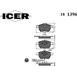 Stabdžių kaladėlės priekinės
                                ICER                                181396, ICER, 181396, a