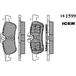 Stabdžių kaladėlės galinės
                                ICER                                                181599, I