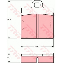 stabdžių trinkelių rinkinys, diskinis stabdys
TRW