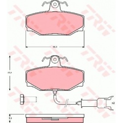 stabdžių trinkelių rinkinys, diskinis stabdys
                                TRW                                         