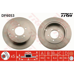 stabdžių diskas (1vnt)
                                TRW                                                DF6053, TRW, DF60