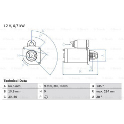Starteris
                                BOSCH                                                0986017030, BOSCH, 0986017030,