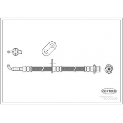 stabdžių žarnelė
                                CORTECO                                                19033536, CORTECO