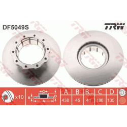 stabdžių diskas (1vnt) TRW SINGLE
                                                DF5049S, TRW, DF5049S, auto detalė