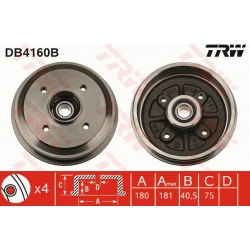 stabdžių būgnas
                                TRW                                                DB4160B, TRW, DB4160B, 