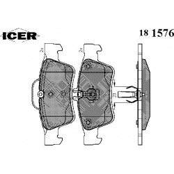 Stabdžių kaladėlės galinės
                                ICER                                                181576, I