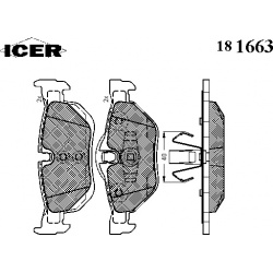 Stabdžių kaladėlės galinės
                                ICER                                                181663, I