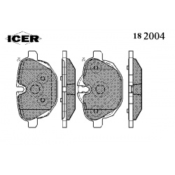 Stabdžių kaladėlės galinės
                                ICER                                                182004, I