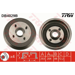 stabdžių būgnas
                                TRW                                                DB4029B, TRW, DB4029B, 