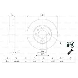 stabdžių diskas (1vnt)
                                BOSCH                                                0986479V90, BOS
