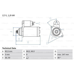 Starteris
                                BOSCH                                                0986020370, BOSCH, 0986020370,