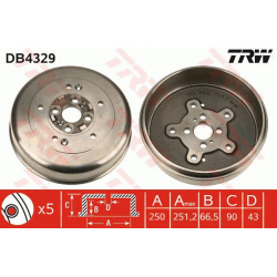 stabdžių būgnas
                                TRW                                                DB4329, TRW, DB4329, au