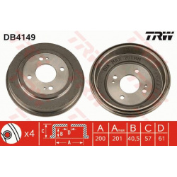 stabdžių būgnas
                                TRW                                                DB4149, TRW, DB4149, au