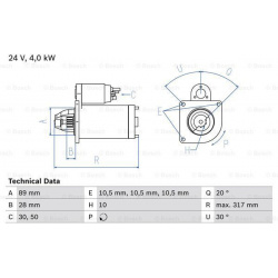 Starteris
                                BOSCH                                                0986020070, BOSCH, 0986020070,