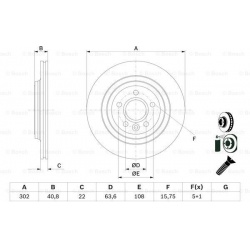 stabdžių diskas (1vnt)
                                BOSCH                                                0986479E85, BOS