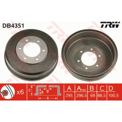 stabdžių būgnas
                                TRW                                                DB4351, TRW, DB4351, au