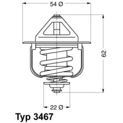 termostatas, aušinimo skystis
                                BorgWarner (Wahler)                                3467.85D, B