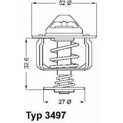termostatas, aušinimo skystis
                                BorgWarner (Wahler)                                3497.88D, B