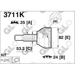 GLO                                3711K, GLO, 3711K, auto detalė