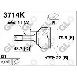 GLO                                3714K, GLO, 3714K, auto detalė