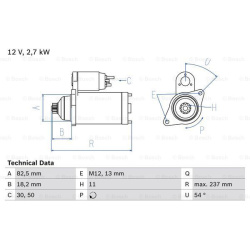 Starteris
                                BOSCH                                                0986020591, BOSCH, 0986020591,