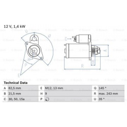 Starteris
                                BOSCH                                                0986018190, BOSCH, 0986018190,