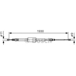 trosas, stovėjimo stabdys
                                BOSCH                                                1987482011, B