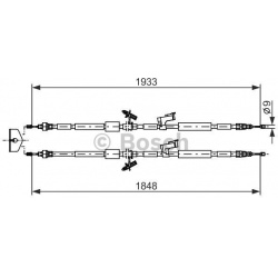trosas, stovėjimo stabdys
                                BOSCH                                                1987482280, B