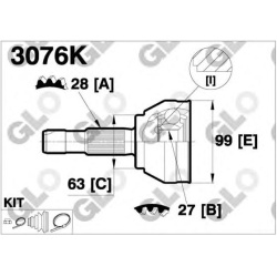GLO                                                3076K, GLO, 3076K, auto detalė