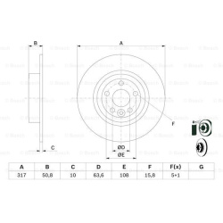 stabdžių diskas (1vnt)
                                BOSCH                                                0986479E58, BOS