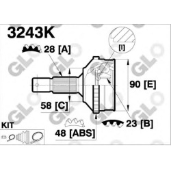 GLO 3243K, GLO, 3243K, auto detalė