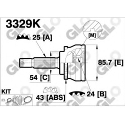 GLO                                                3329K, GLO, 3329K, auto detalė