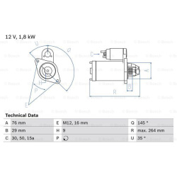 Starteris
                                BOSCH                                                0986018060, BOSCH, 0986018060,