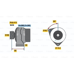 kintamosios srovės generatorius
                                BOSCH                                0986038771, BOSCH, 0986
