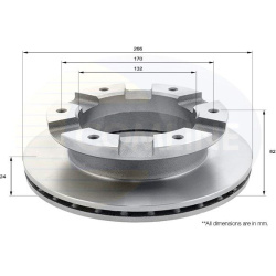 stabdžių diskas (1vnt) COATED
                                COMLINE                                                ADC038