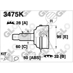 Granata prie rato (pusašio šarnyras)
                                GLO                                3475K, GLO, 3475K, 