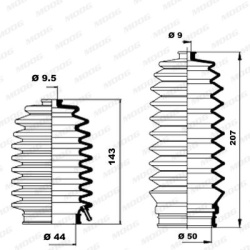 Gofruotoji membrana, vairavimas
                                MOOG                                                K150113, 
