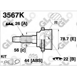 GLO                                                3567K, GLO, 3567K, auto detalė