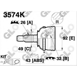 GLO                                                3574K ., GLO, 3574K, auto detalė