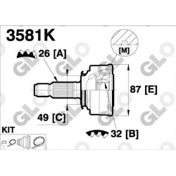 GLO                                                3581K, GLO, 3581K, auto detalė