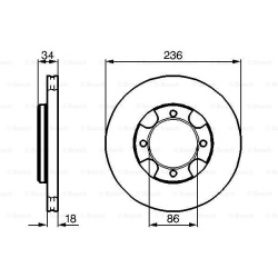 stabdžių diskas (1vnt)
                                BOSCH                                                0986478277, BOS