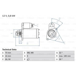 Starteris
                                BOSCH                                                0986022151, BOSCH, 0986022151,