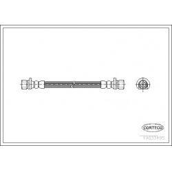 stabdžių žarnelė
                                CORTECO                                                19033495, CORTECO