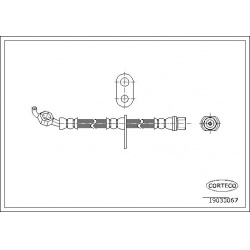 stabdžių žarnelė
                                CORTECO                                                19033067, CORTECO
