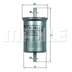 Kuro filtras
                                MAHLE                                                KL146, MAHLE, KL146, auto d