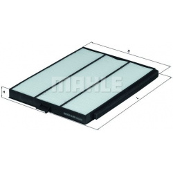 filtras, salono oras
                                MAHLE                                                LA265, MAHLE, LA265