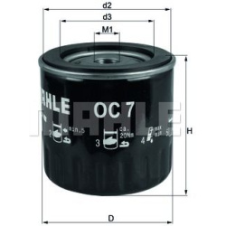 alyvos filtras
                                MAHLE                                                OC7, MAHLE, OC7, auto det