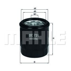 alyvos filtras
                                MAHLE                                                OC731, MAHLE, OC731, auto