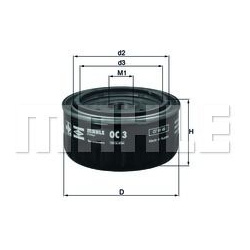 alyvos filtras
                                MAHLE                                                OC3, MAHLE, OC3, auto det